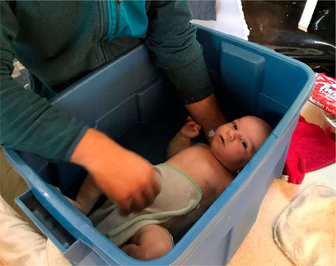 baby camping bath