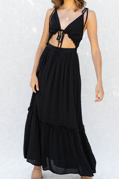 maxi dress front open