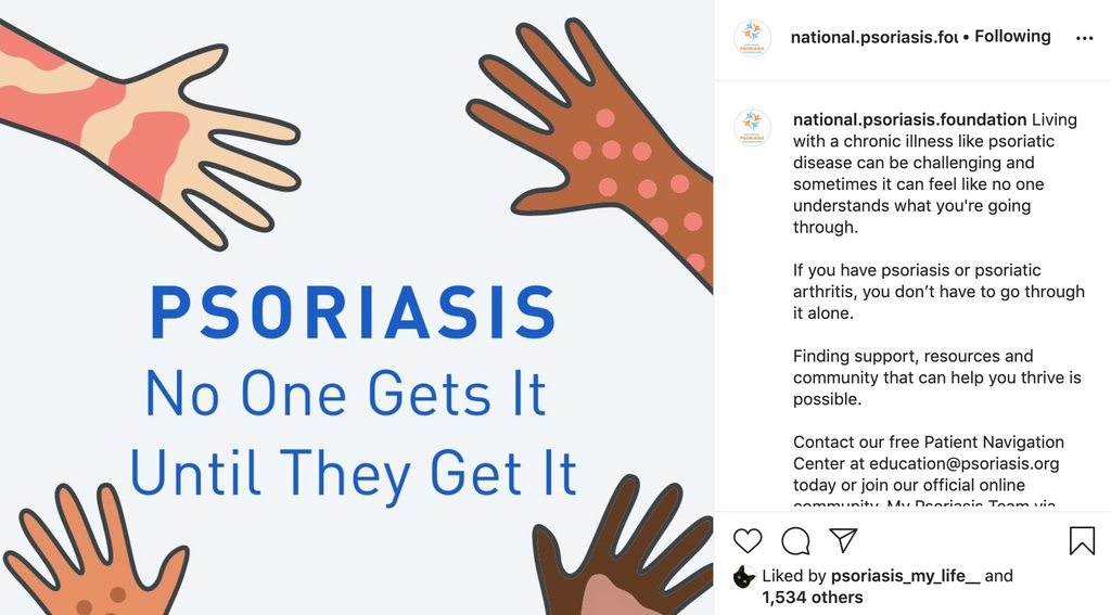 @national.psoriasis.foundation & psoriasis & instagram
