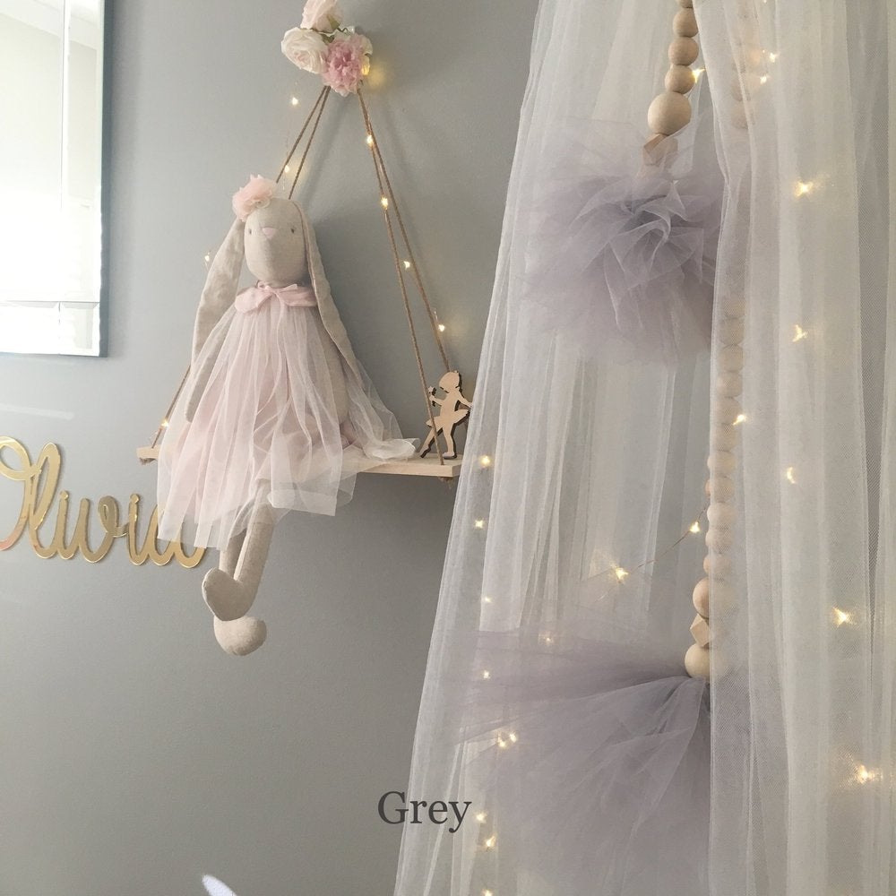 Double Pom Pom Tulle Garland - Petit Luxe Bebe
