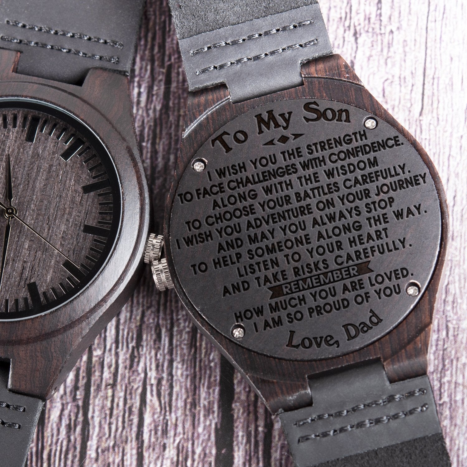 to dad from son wood watch