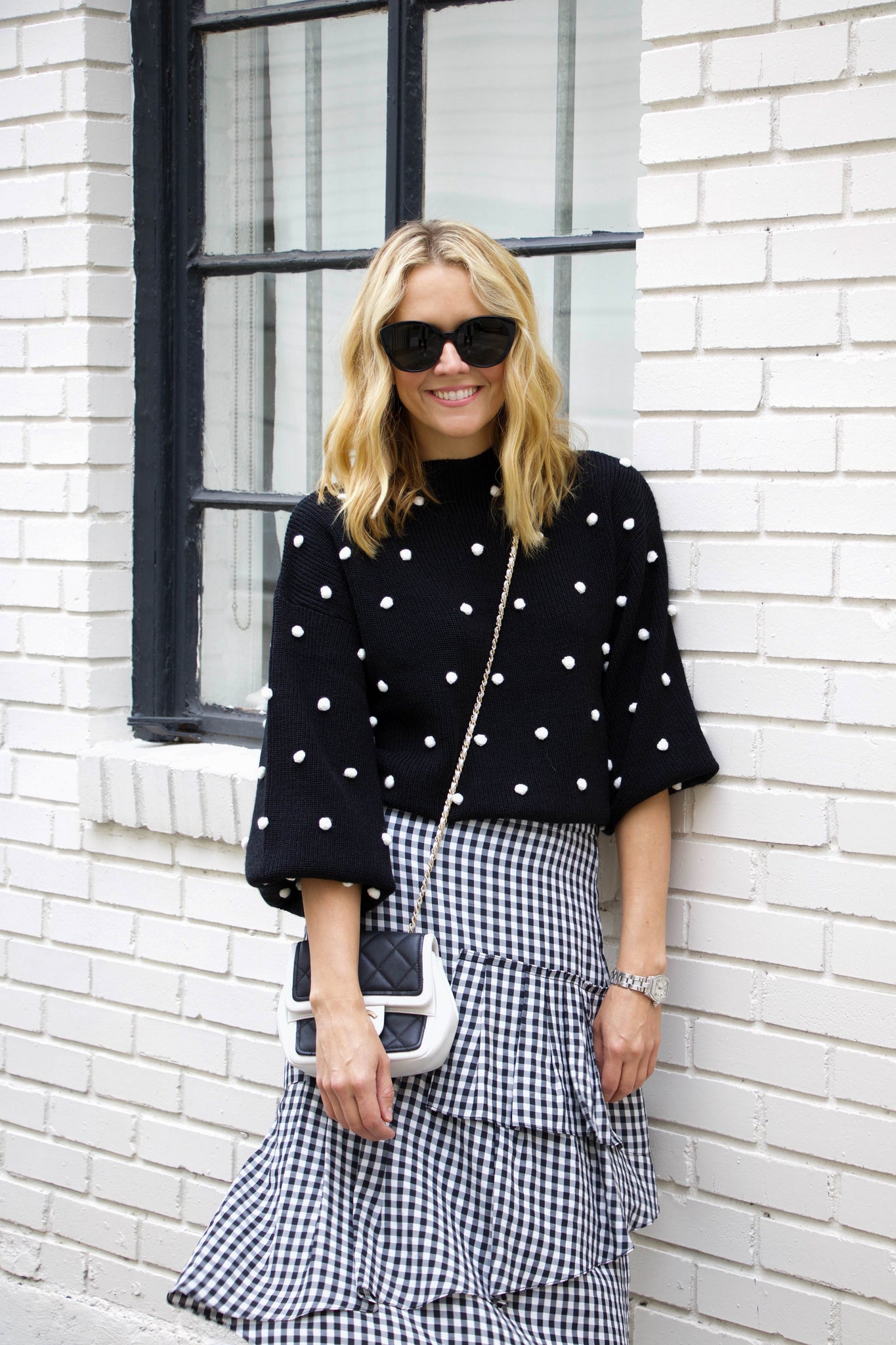 #12daysofsweaters - how to wear gingham year round – Only on The Avenue