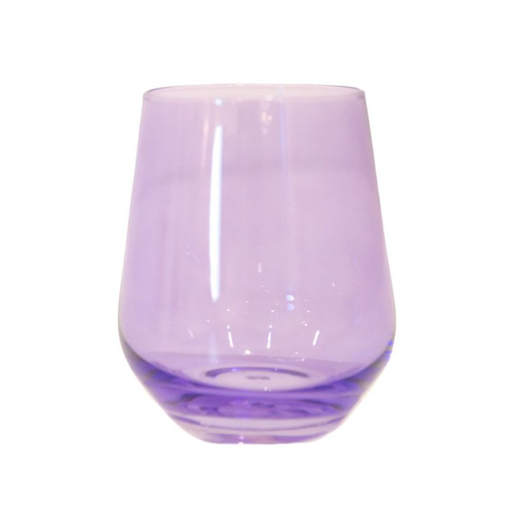 Estelle Colored Wine Stemless Set of 6 (Pastel Mixed Set)