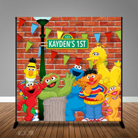 Sesame Street Themed Birthday Banner Backdrop/ Step & Repeat Design, P ...