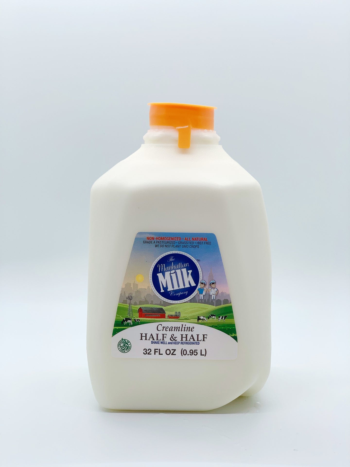 Manhattan Milk Half And Half Creamline Grass Fed Quart