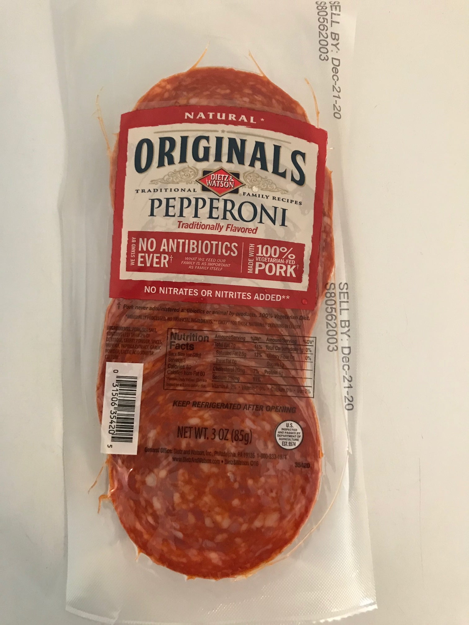 Dietz Watson Natural Pepperoni Manhattan Milk