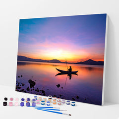Fishing at Sunset Paint by Numbers Kit
