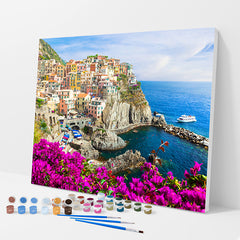 Seaside Town Paint by Numbers Kit