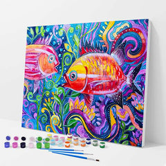 Colorful Fish Paint by Numbers Kit