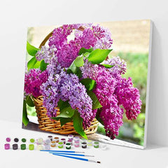 Lilac Flowers Paint by Numbers Kit