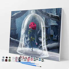 Beauty and the Beast Rose Paint by Numbers Kit