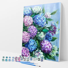 Blue Blossoms Paint by Numbers Kit