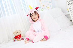 Children Pajamas Unicorn Stars Winter Sleepwear licorne Coral Fleece Warm