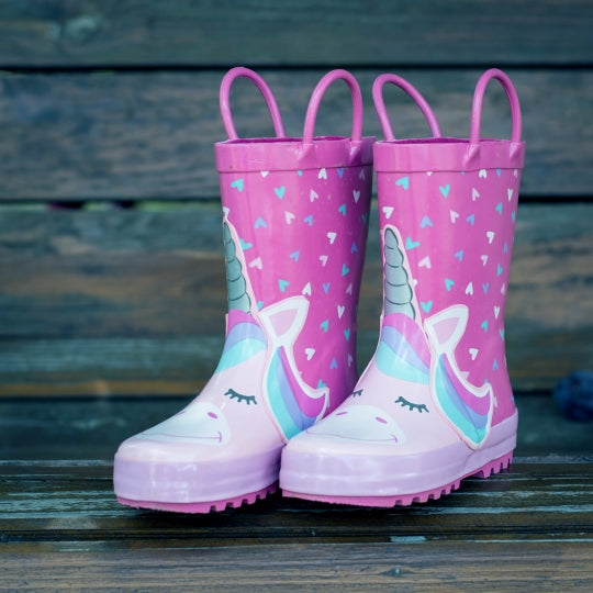 Rain Boots Kids Girl Cute Unicorn 