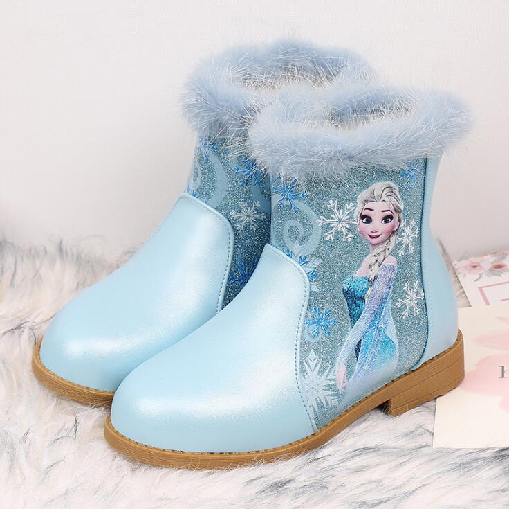 girls blue snow boots