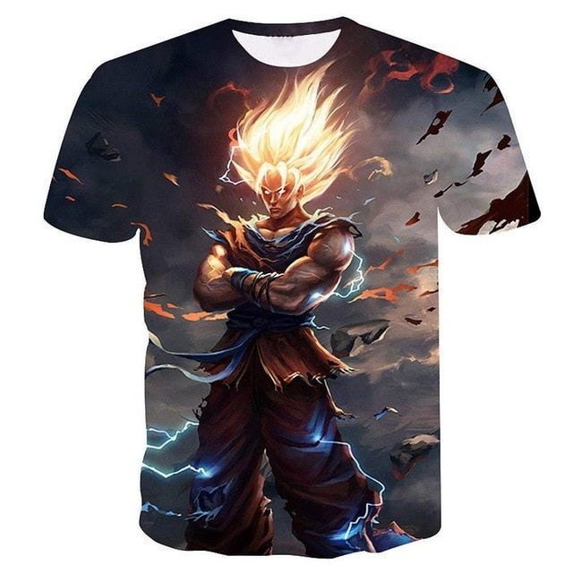New Hot Dragon Ball Z Goku Black Vegeta 3D T-shirt Men 2019 Summer Anime T shirt O-Neck Tshirt Casual Brand Dragonball Tops Tee