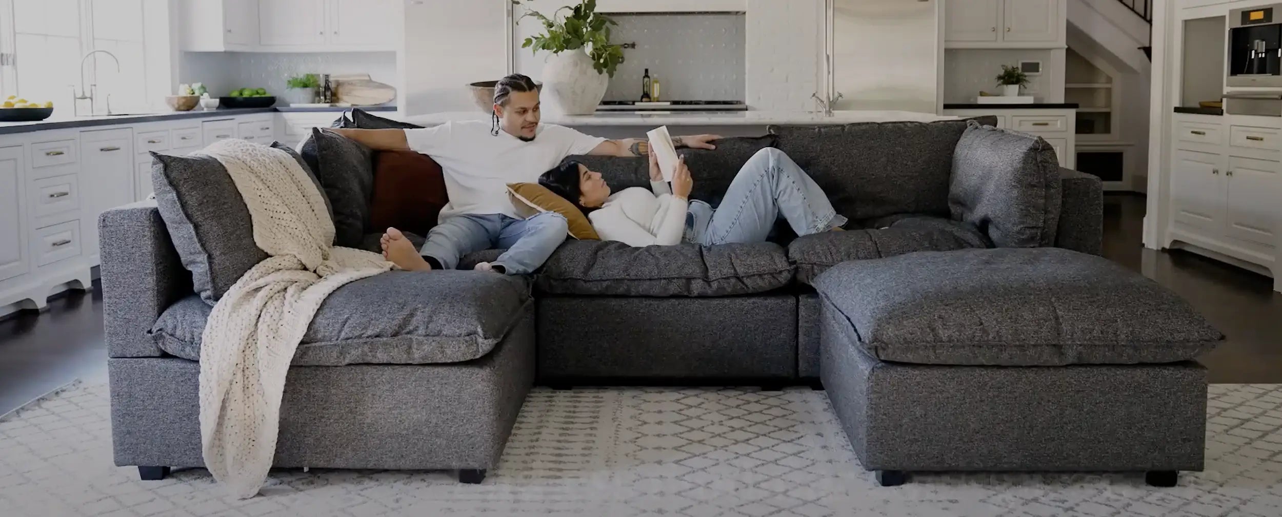 Albany Park, Kova Armless Modular Sectional CloudSoft Albany Park