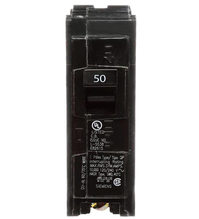 siemens 50 amp breaker