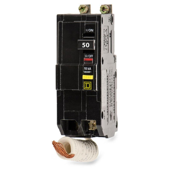 Qob250gfi Square D 50 Amp Double Pole Gfci Bolt On Circuit Breaker