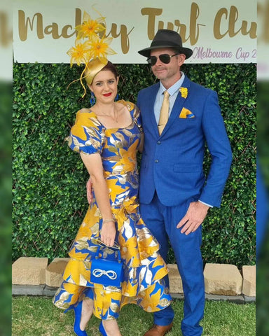 Millinery by Mel creation at the Melbourne Cup 2023