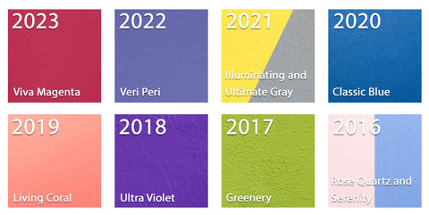Pantone Colours of the Year from 2016-2023