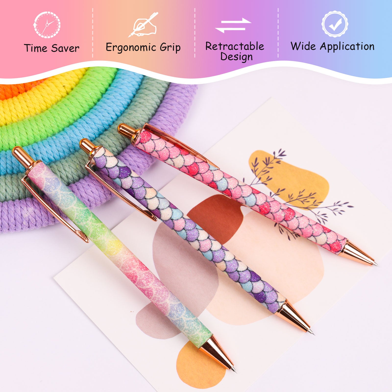VINYL FROG Fushcia Glitter Weeding Pen, Fine Point Pin Pen Weeding Tool for  Craft Adhesive Vinyl/HTV Vinyl, Mermaid Rainbow Retractable Air Release