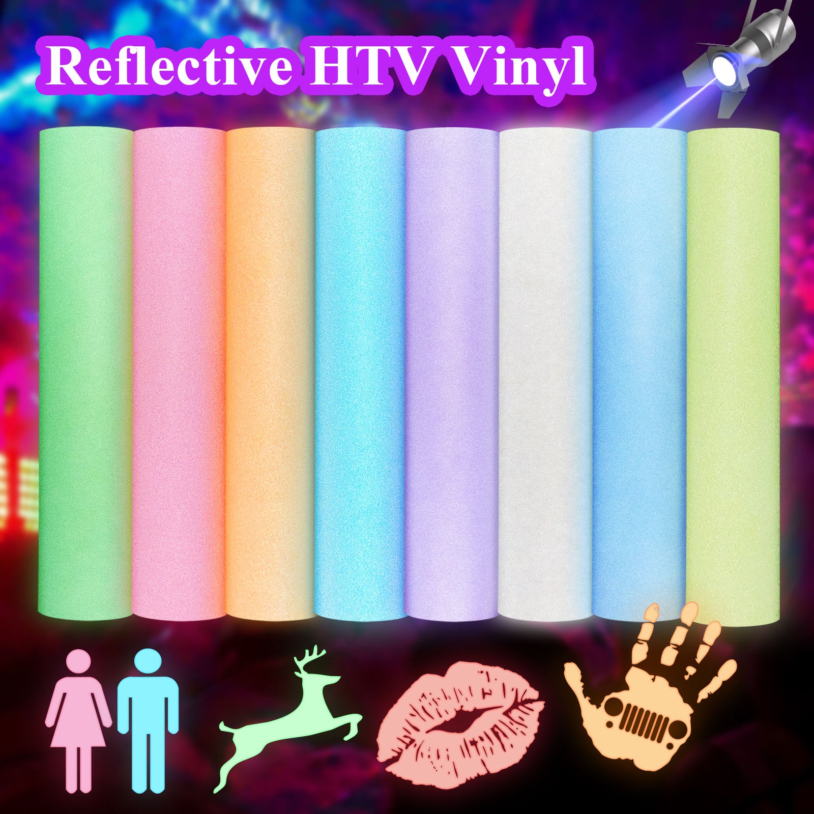 Rainbow Reflective HTV – Emerald Vinyl