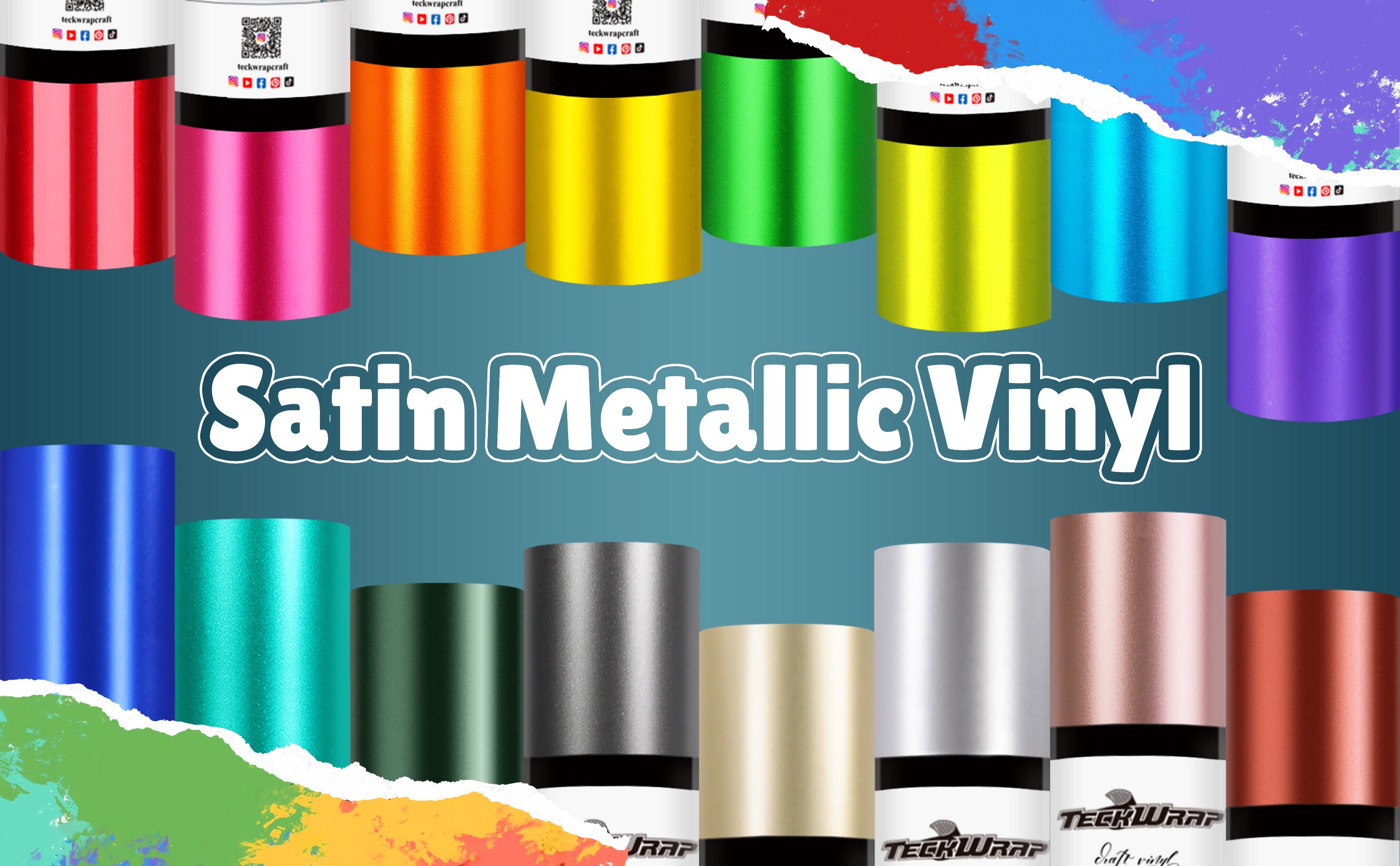 Textured Metallic Vinyl Sheets Pack– TeckwrapCraft