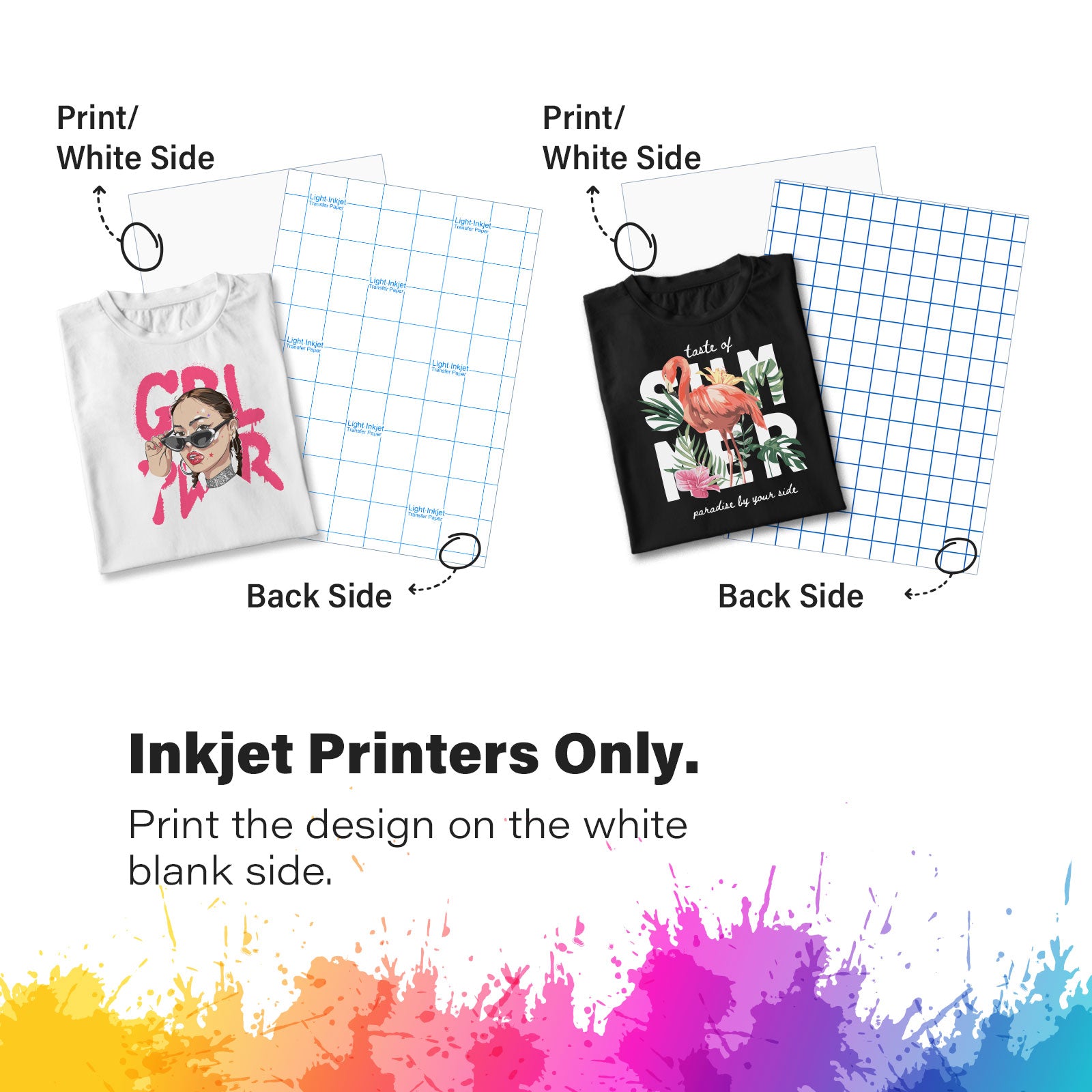 How To Use Teckwrap Inkjet Transfer Paper with Cricut both Light and Dark  Heat Transfer Sheets 