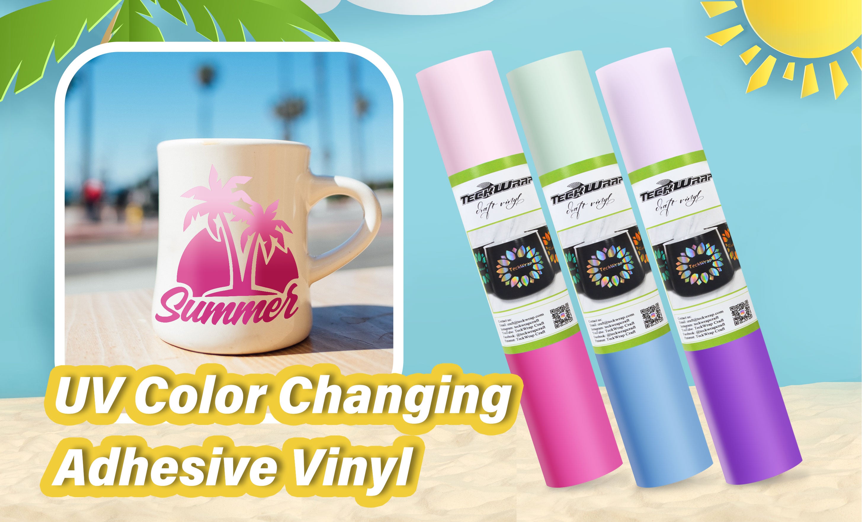 UV Clear Color Changing Heat Transfer Vinyl 5ft Roll – Vinyl Fun