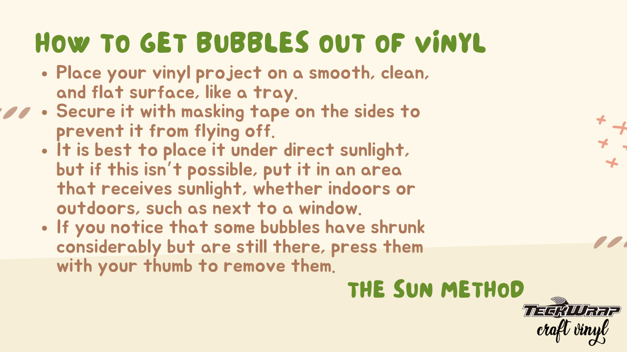 How To Get Bubbles Out Of Vinyl Using sunlight