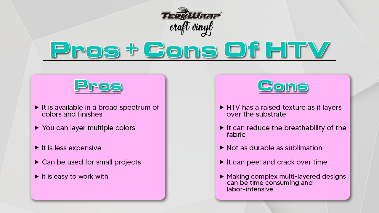 Pros And Cons Of Heat Transfer Vinyl