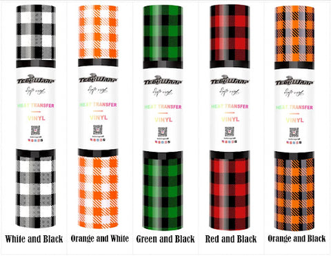 Christmas Buffalo Plaid & Leopard & Glitter Permanent Adhesive Vinyl B –  HTVRONT