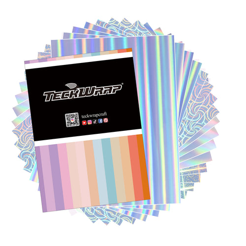 Holographic Patterns Vinyl Sticker Sheets