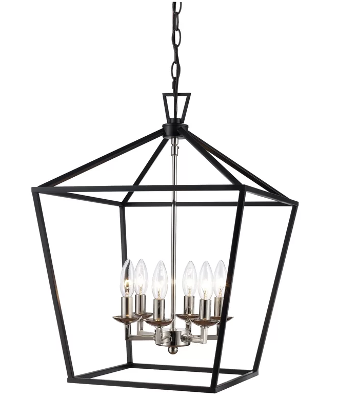 carmen 6 light geometric pendant