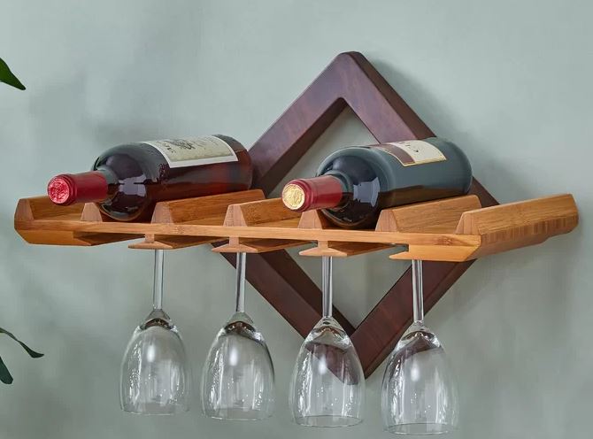 Hadsell 6 Bottle Wall Mounted Wine Rack Wichita Home Decor Outlet