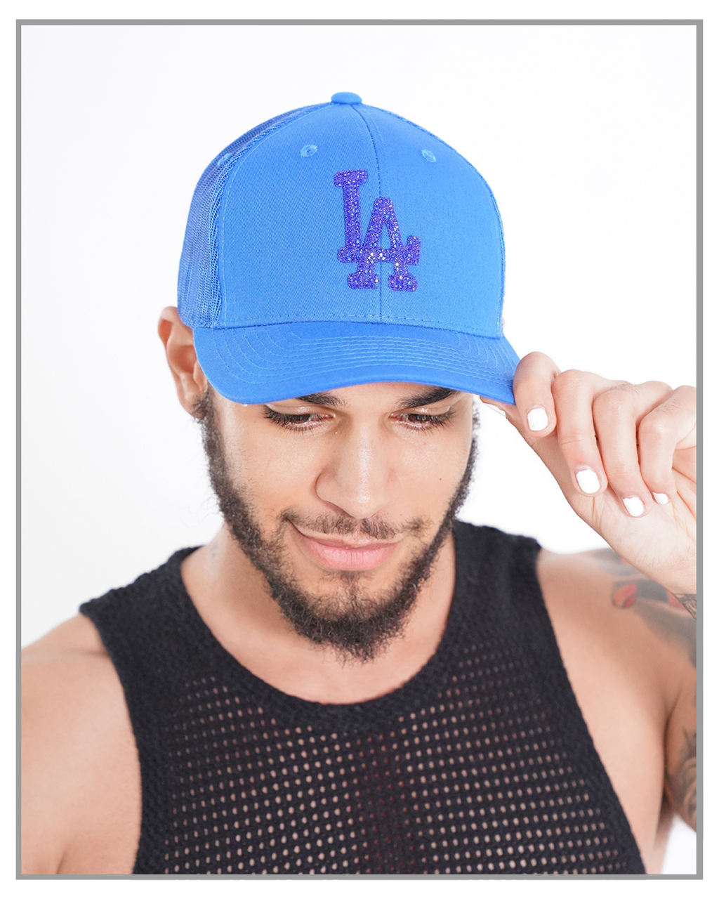 Navy Blue NY x LA Trucker Hat