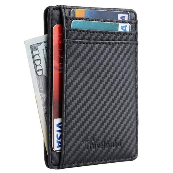 GIFT-FEED: RFID Blocking Leather Slim Wallet