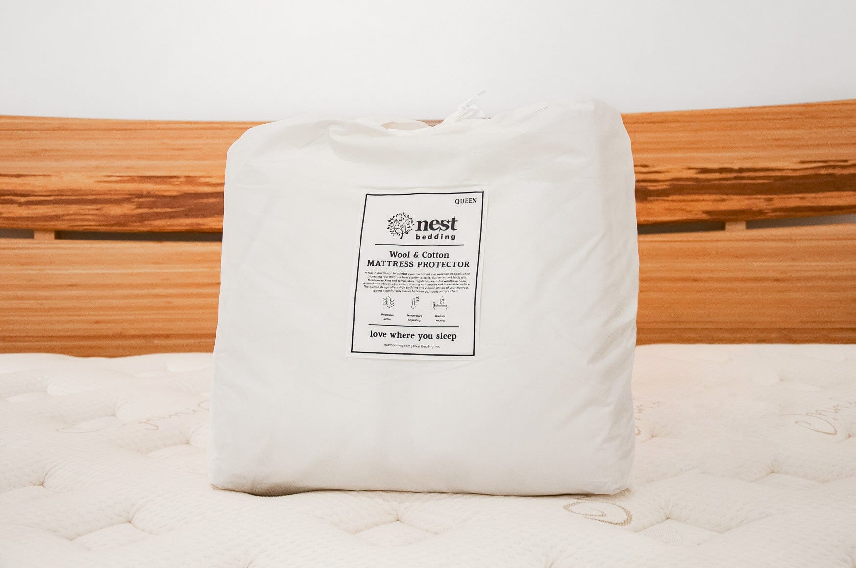 7045225152593 18 Wool and Cotton Mattress Protector sku 7045225152593