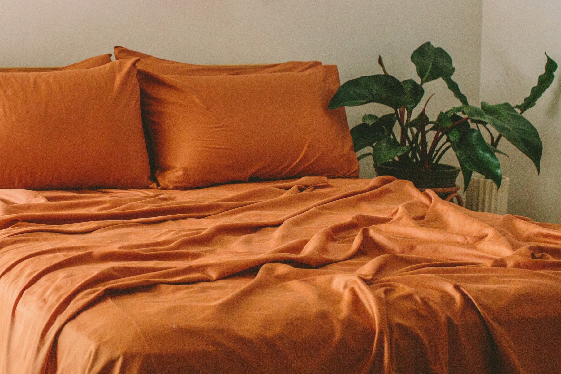 Image of Sateen Organic Cotton Duvet Cover Set + Shams