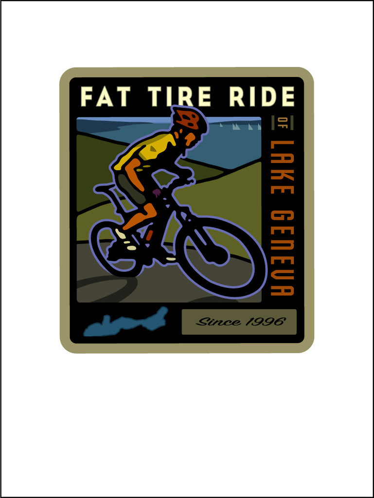 000 Fat Tire Ride of Lake Geneva Digital Studio Print The Aspinall