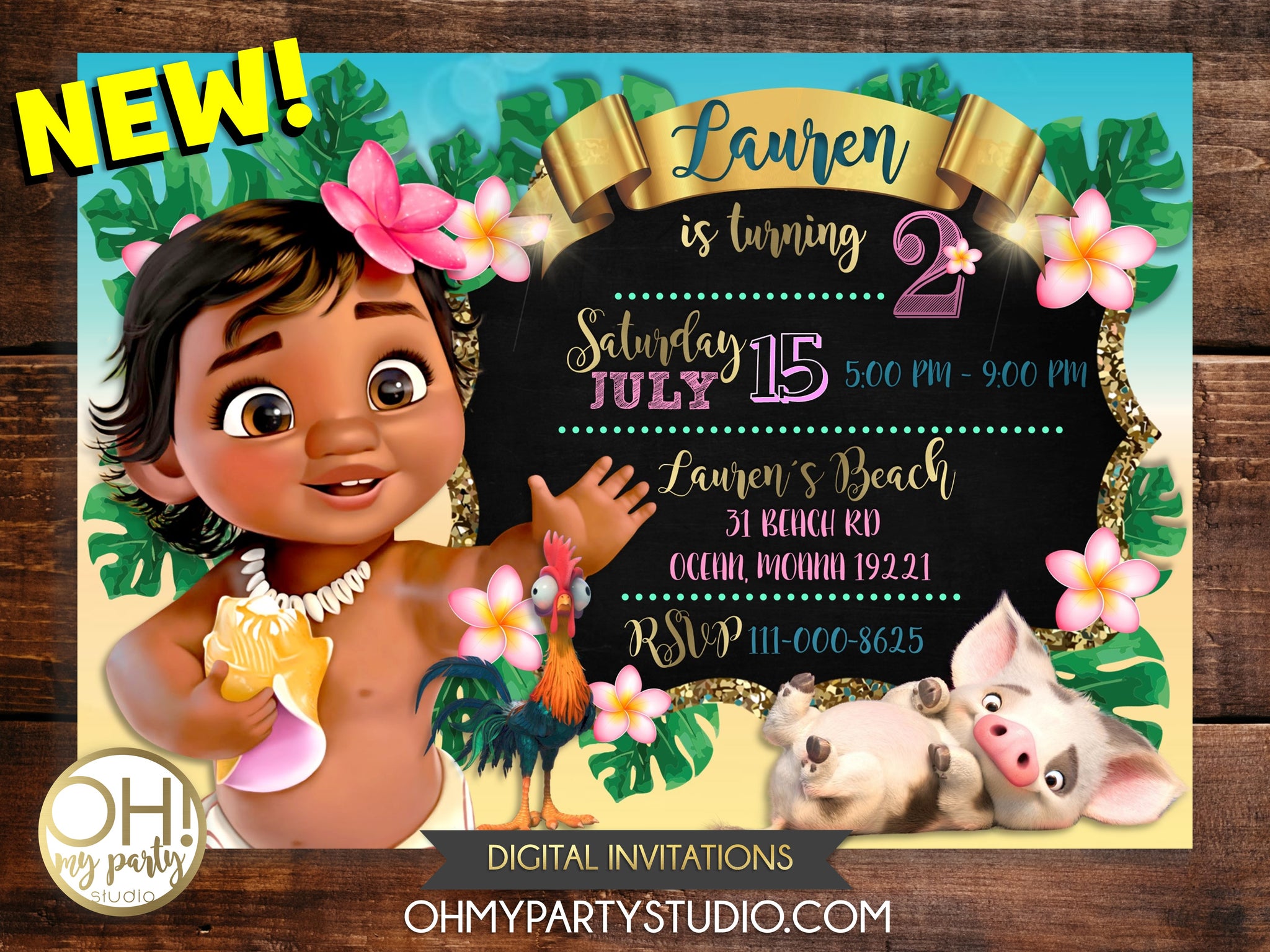 Moana Baby Kit Printable Oh My Party Studio