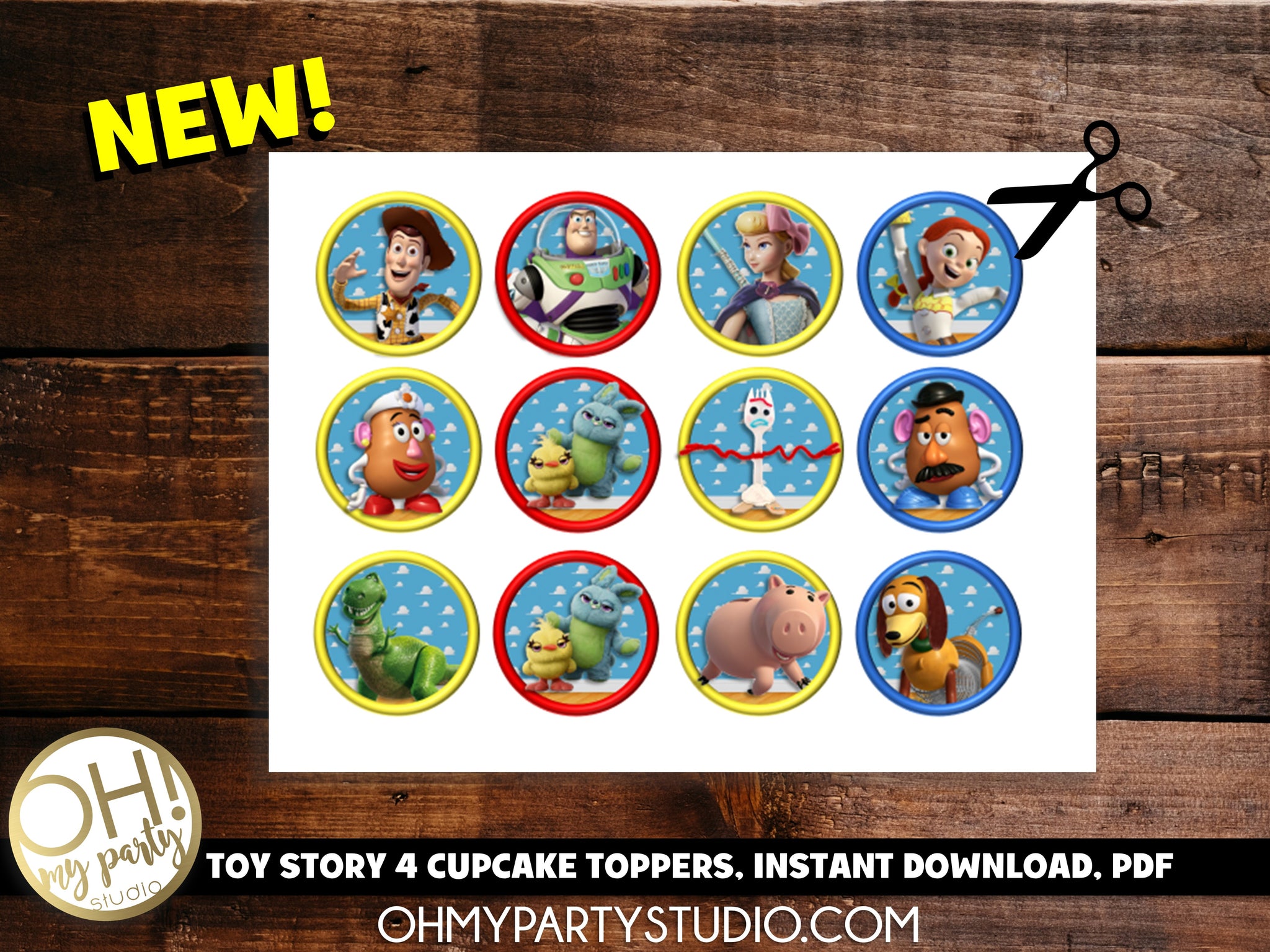 Oh My Party Studio - roblox toppers labels instant download roblox cupcakes