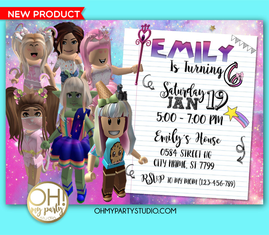 Products Page 10 Oh My Party Studio - roblox birthday banner girl