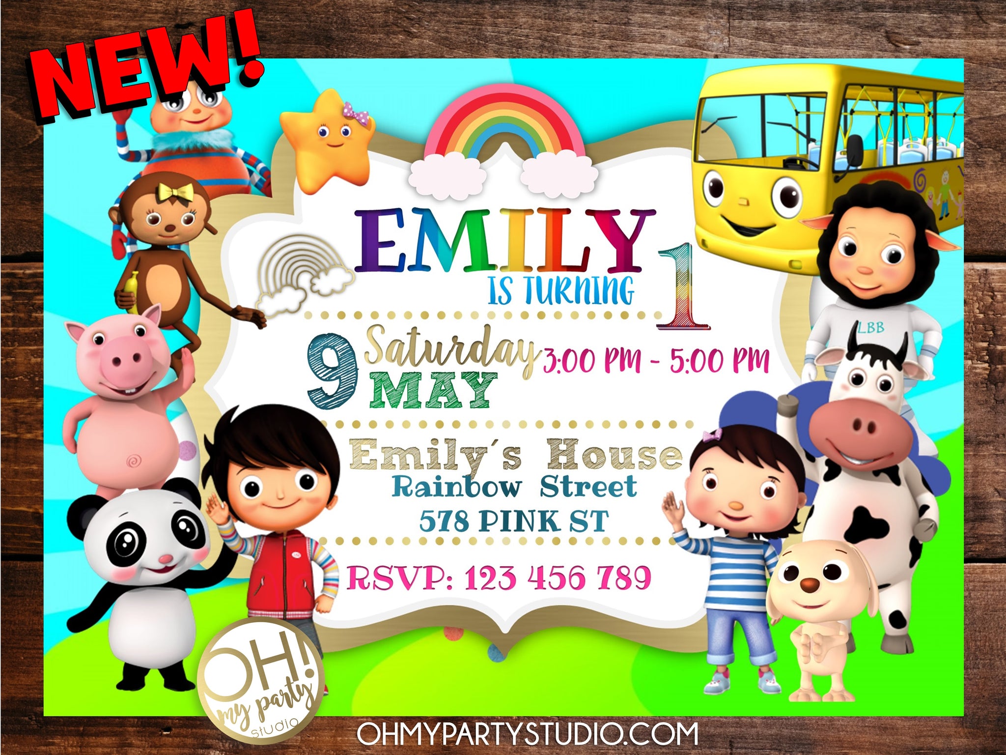 Download Stationery Little Baby Bum Birthday Party Invitations Invitations