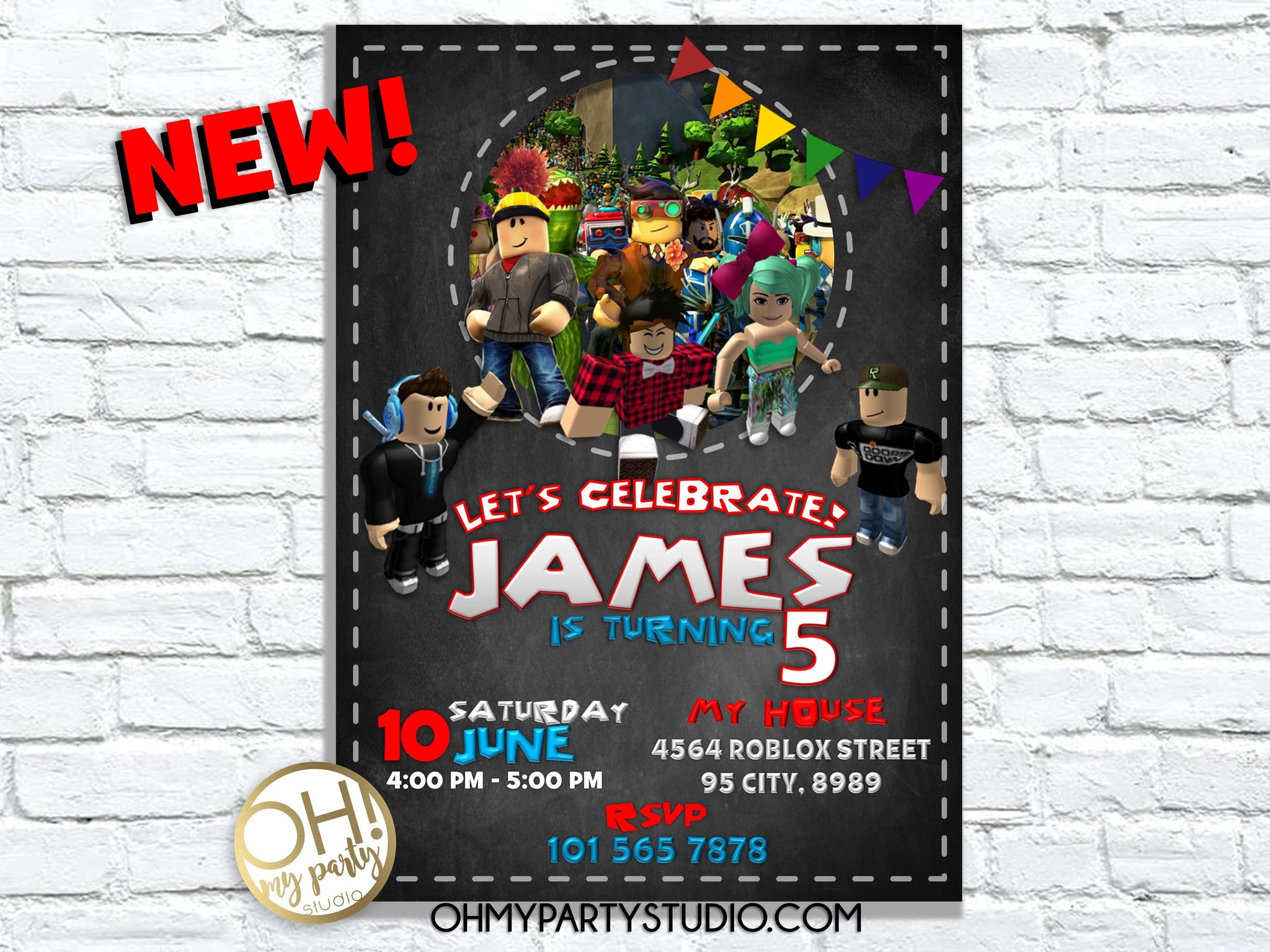 Products Page 10 Oh My Party Studio - pixel gum 3d roblox and minecraft free printable invitations oh my fiesta for geeks