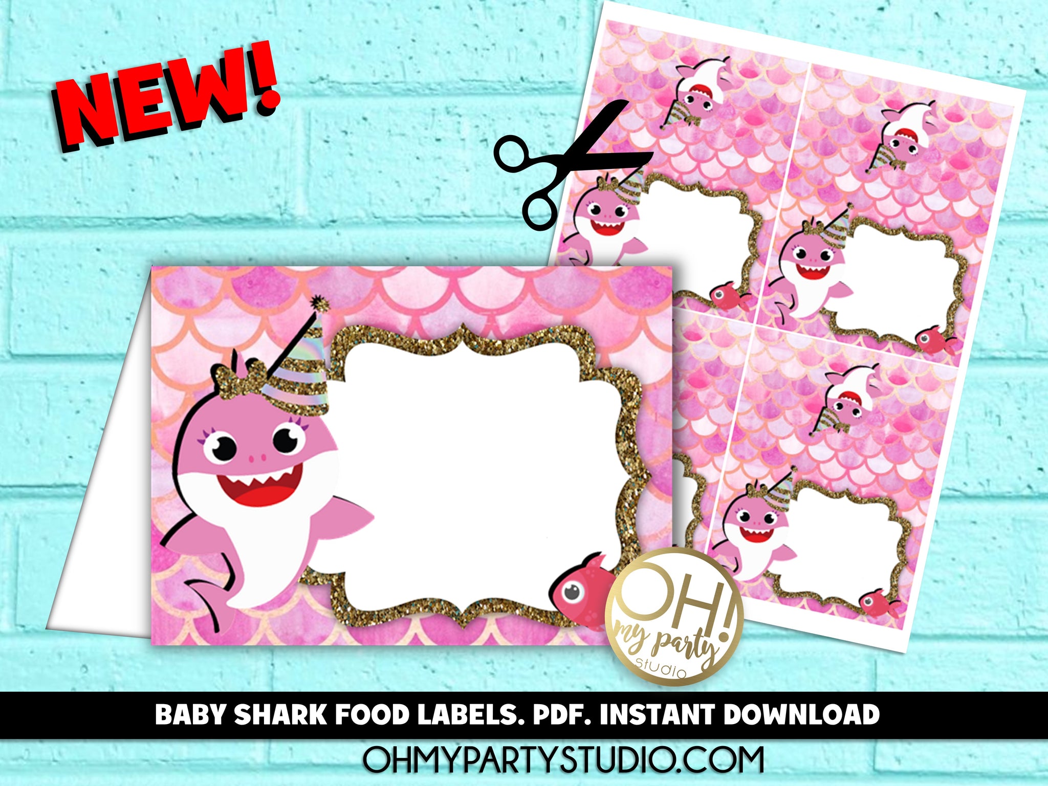 Free Printable Baby Shark Pinkfong Birthday Invitation