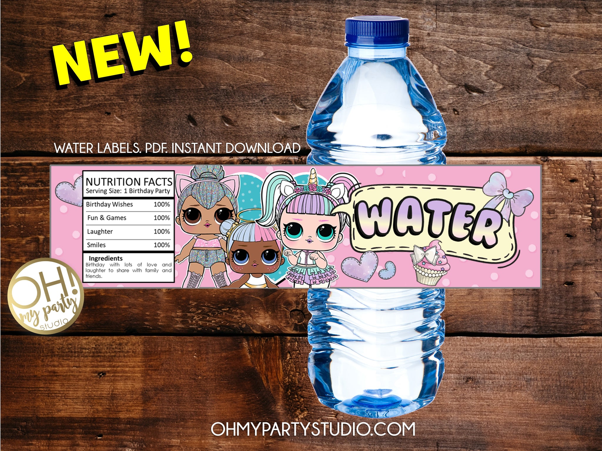lol dolls water labels instant download oh my party studio