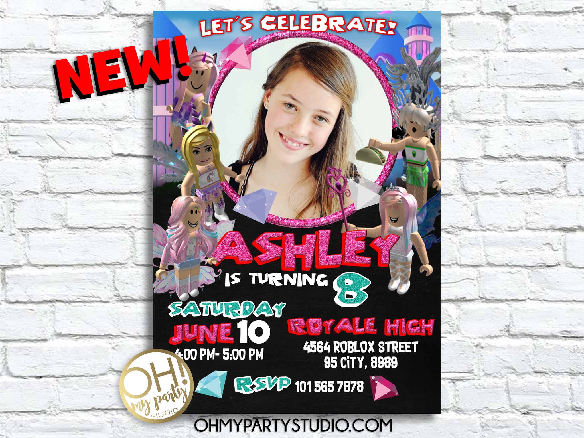 Roblox Inspiration Oh My Party Studio - birthday roblox printable pictures