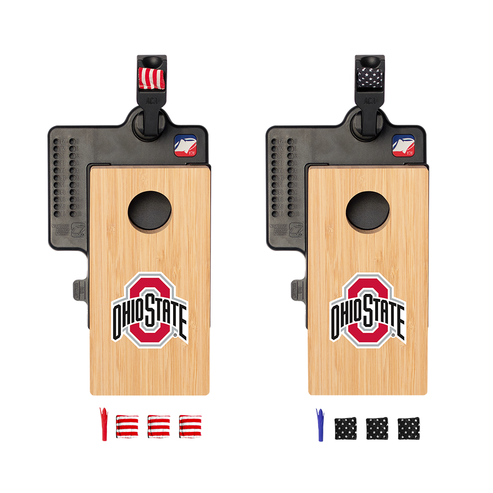 Double Chuck Ohio State University Mini Cornhole Tabletop Game